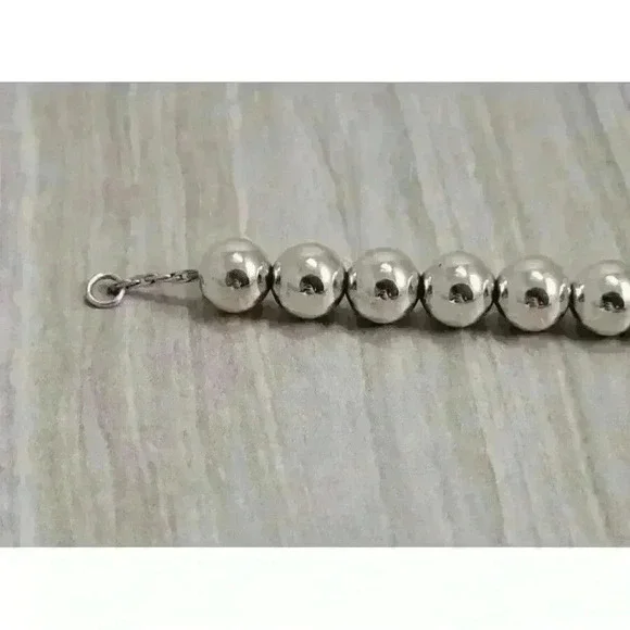 Tiffany & Co Sterling Silver HardWear Ball Bracelet 7.4" - Picture 4 of 9